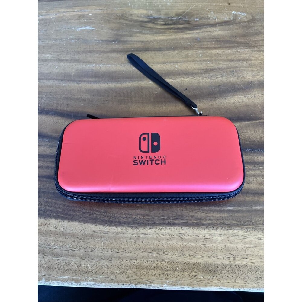 Red & Black Nintendo Switch Carry Travel Case W/Wrist Strap